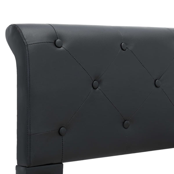 vidaXL Bed Frame Black Faux Leather 140 x 200 cm