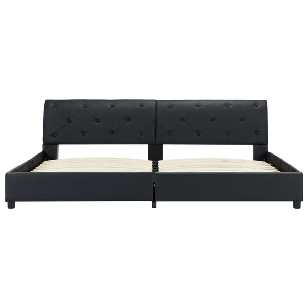 vidaXL Bed Frame Black Faux Leather 180 x 200 cm