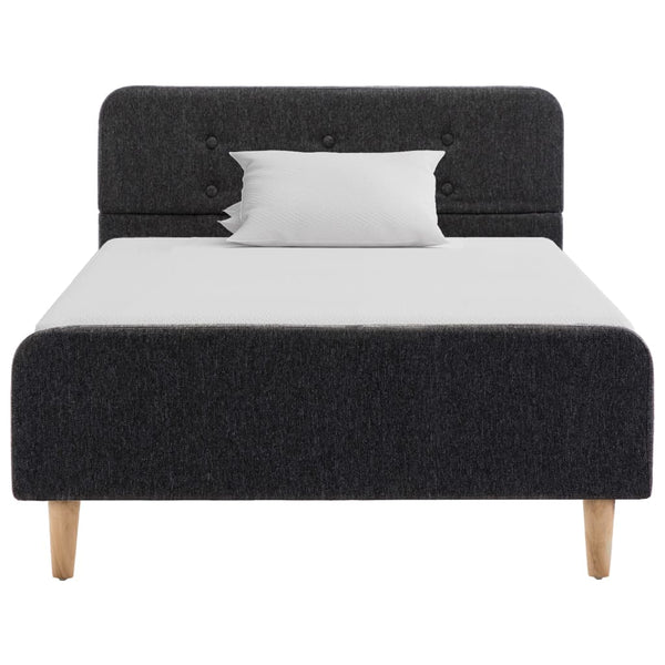 vidaXL Bed Frame Dark Grey Fabric 90x200 cm