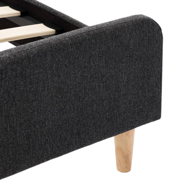 vidaXL Bed Frame Dark Grey Fabric 100x200 cm