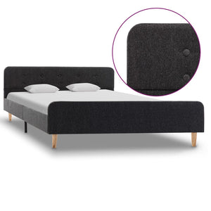 vidaXL Bed Frame Dark Grey Fabric 140x200 cm