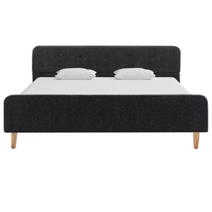 vidaXL Bed Frame Dark Grey Fabric 140x200 cm