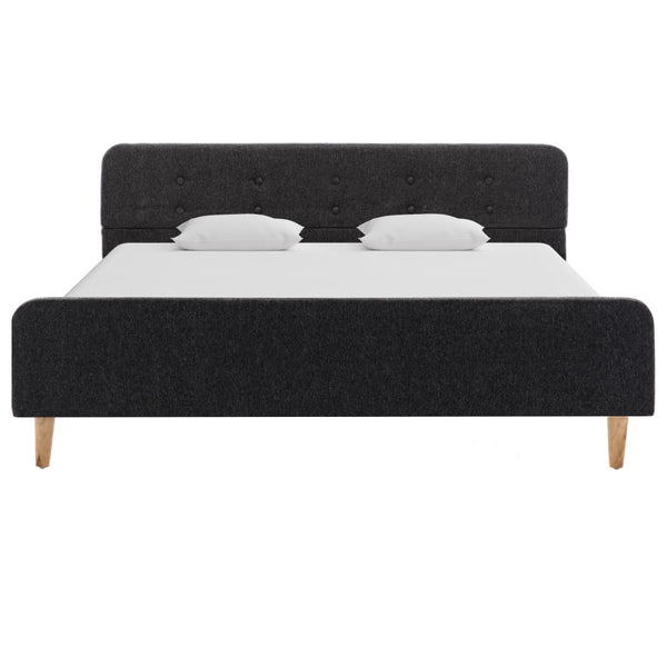 vidaXL Bed Frame Dark Grey Fabric 140x200 cm