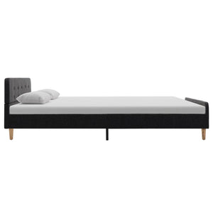 vidaXL Bed Frame Dark Grey Fabric 140x200 cm