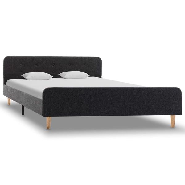 vidaXL Bed Frame Dark Grey Fabric 160x200 cm