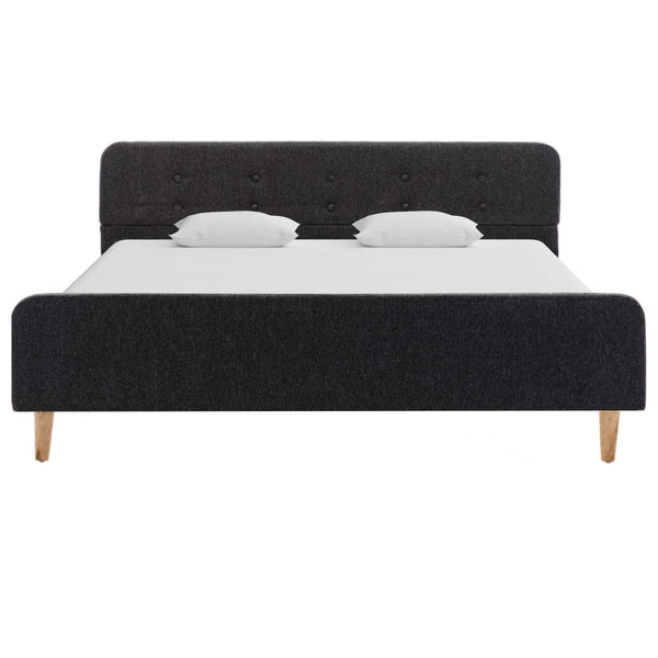 vidaXL Bed Frame Dark Grey Fabric 160x200 cm