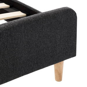 vidaXL Bed Frame Dark Grey Fabric 160x200 cm
