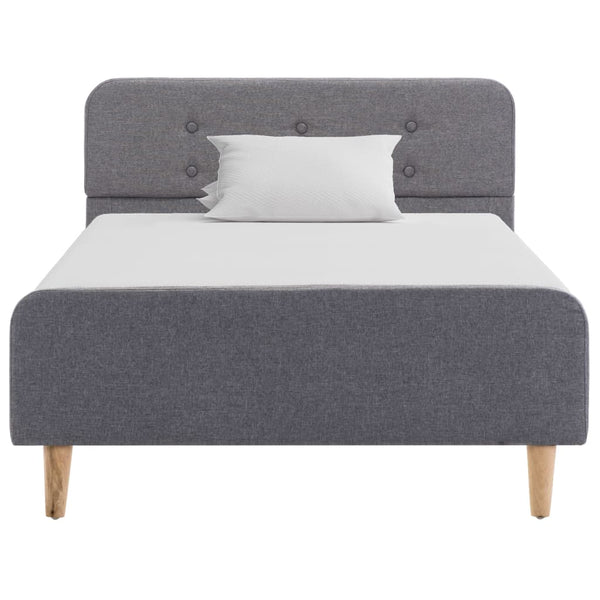vidaXL Bed Frame Light Gray Fabric 90x200 cm