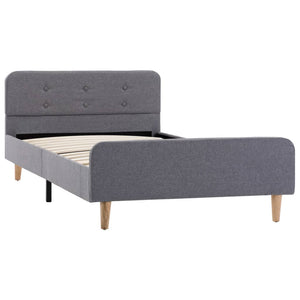vidaXL Bed Frame Light Gray Fabric 90x200 cm