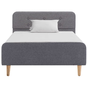 vidaXL Bed Frame Light Gray Fabric 100x200 cm