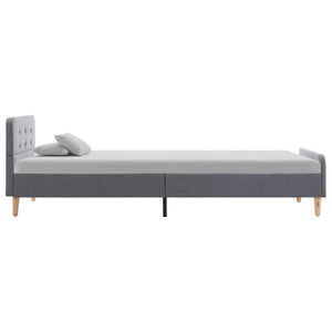 vidaXL Bed Frame Light Gray Fabric 100x200 cm