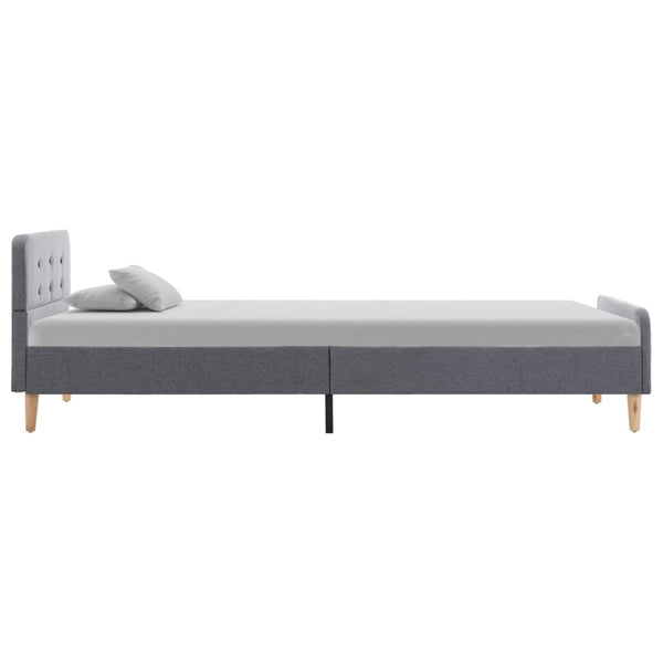 vidaXL Bed Frame Light Gray Fabric 100x200 cm