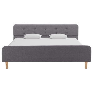vidaXL Bed Frame Light Gray Fabric 140x200 cm