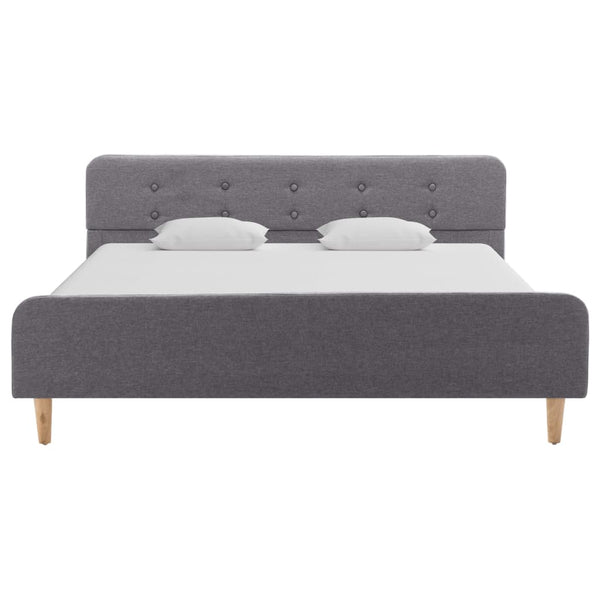 vidaXL Bed Frame Light Gray Fabric 140x200 cm