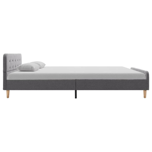 vidaXL Bed Frame Light Gray Fabric 140x200 cm