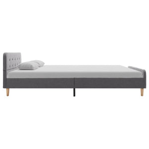 Bettgestell Hellgrau Stoff 140x200 cm