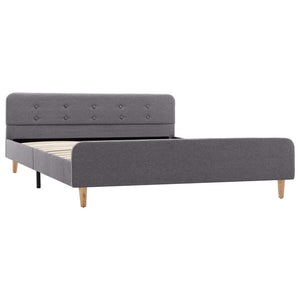 vidaXL Bed Frame Light Gray Fabric 140x200 cm