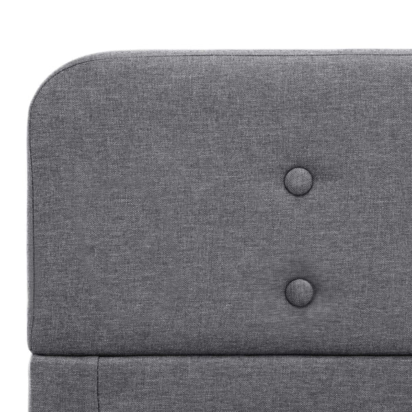 vidaXL Bed Frame Light Gray Fabric 140x200 cm