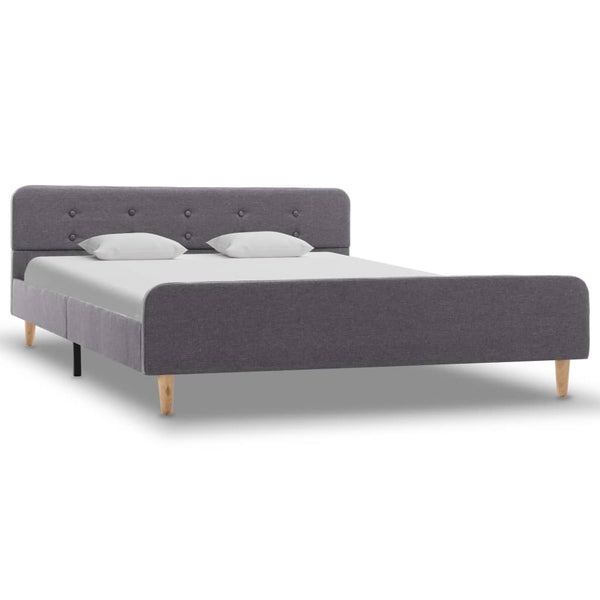 vidaXL Bed Frame Light Gray Fabric 160x200 cm