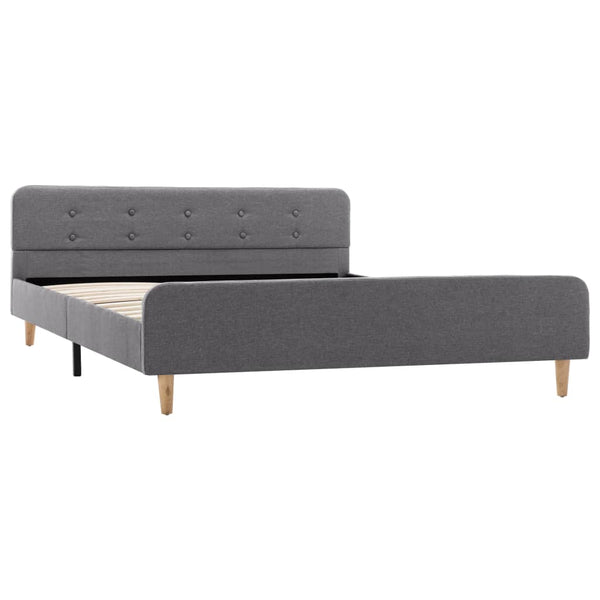 vidaXL Bed Frame Light Gray Fabric 160x200 cm