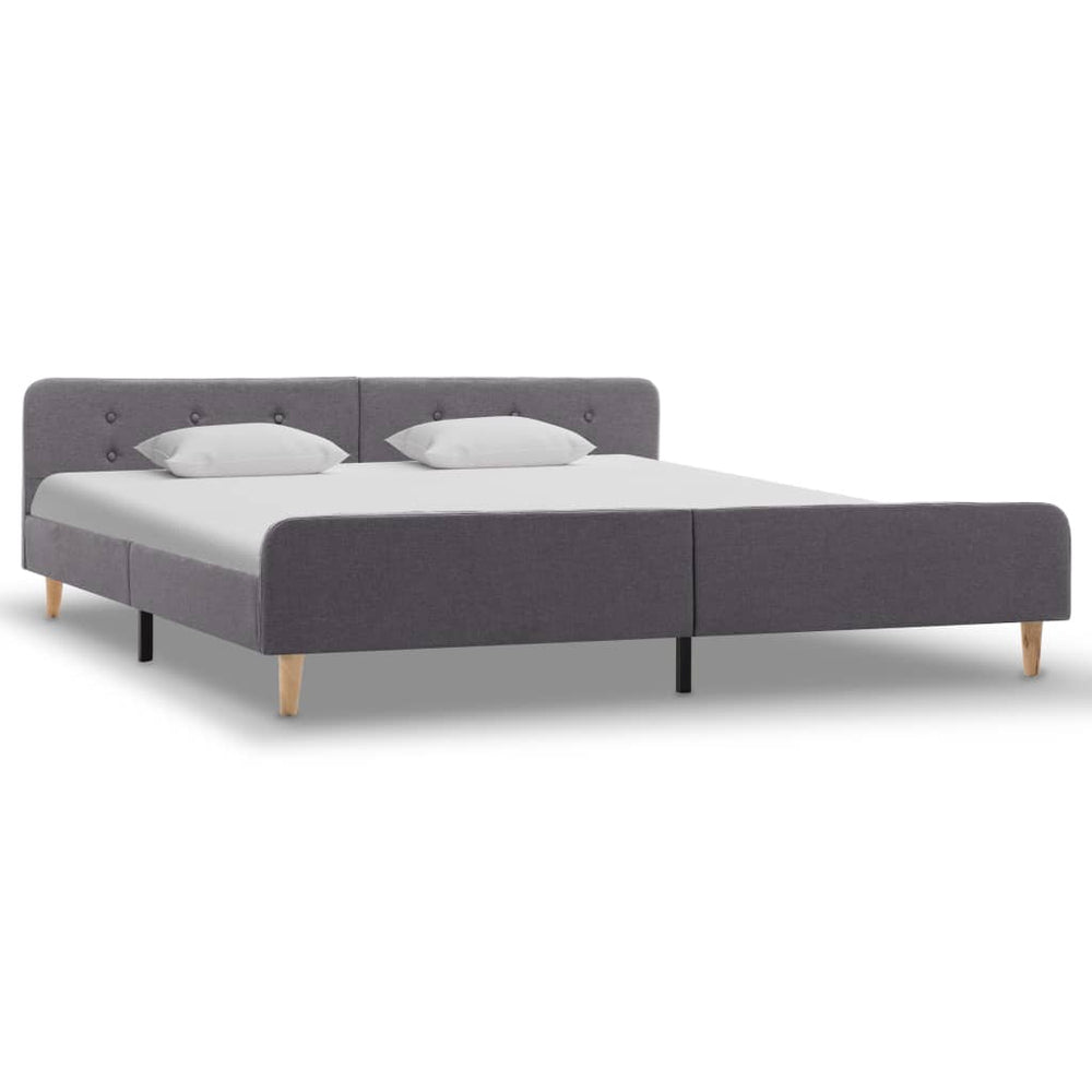 vidaXL Bed Frame Light Grey Fabric 180x200 cm
