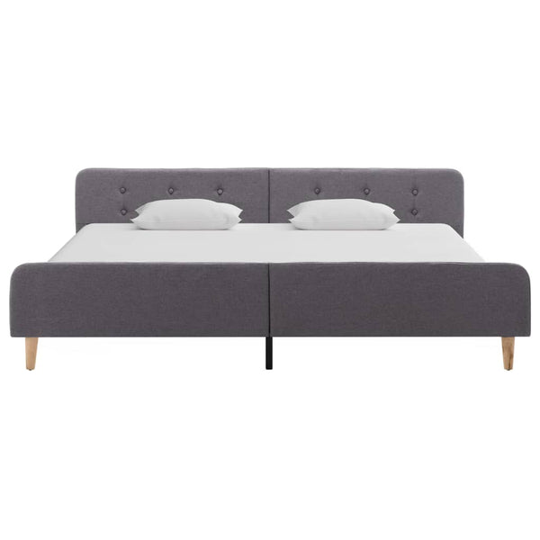 vidaXL Bed Frame Light Grey Fabric 180x200 cm