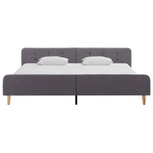 Bettgestell Hellgrau Stoff 180×200 cm