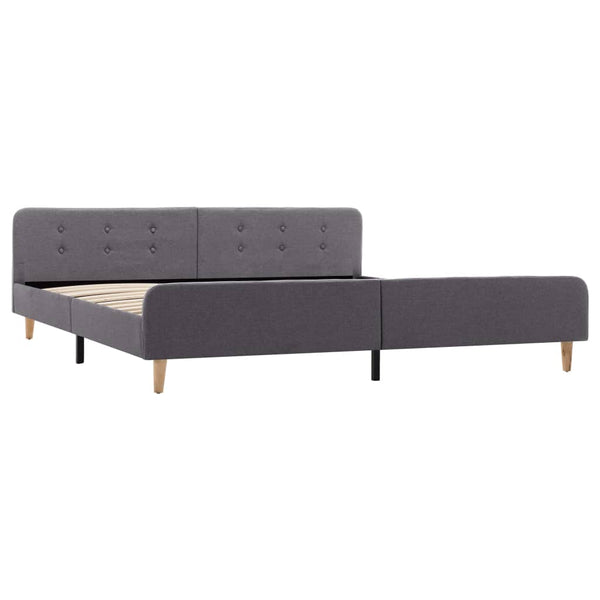 vidaXL Bed Frame Light Grey Fabric 180x200 cm