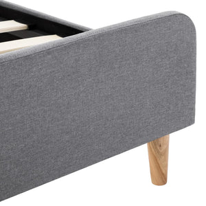 vidaXL Bed Frame Light Grey Fabric 180x200 cm