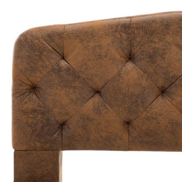 vidaXL Bed Frame Brown Suede Look 120x200 cm