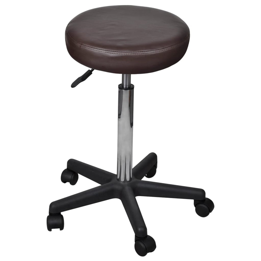 vidaXL Office Stools 2 pcs Brown 35.5x84 cm Faux Leather
