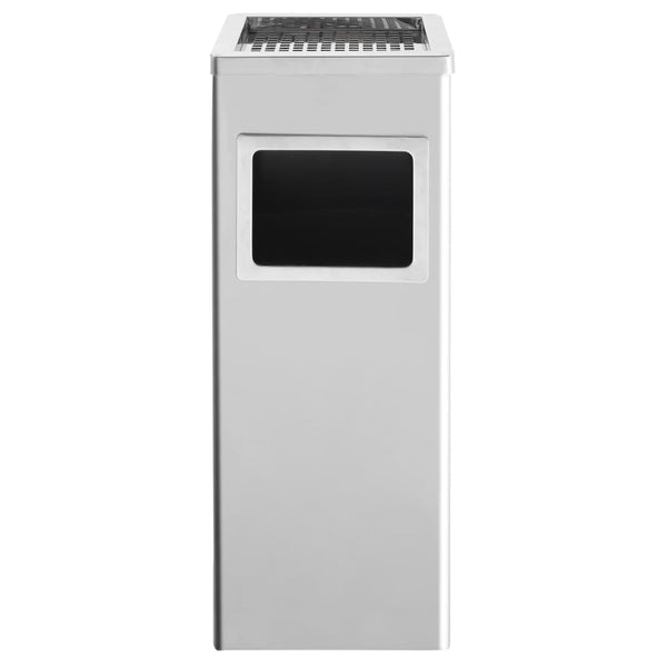 vidaXL Hotel Bin with Ashtray 36 L Stainless Steel