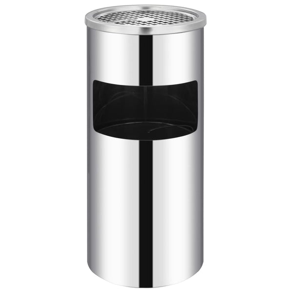 vidaXL Wall-Mounted Ashtray Stainless Steel 26 L