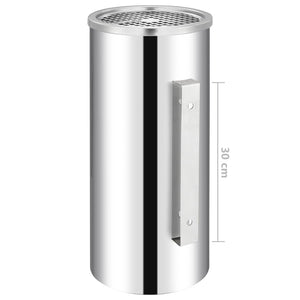 vidaXL Wall-Mounted Ashtray Stainless Steel 26 L