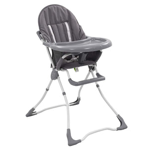 vidaXL Baby Highchair Grey and White