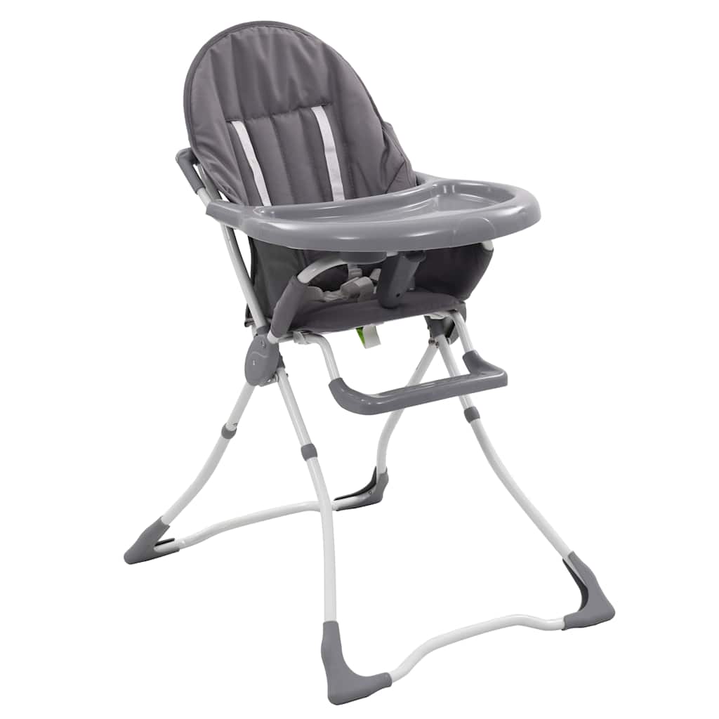 vidaXL Baby Highchair Grey and White