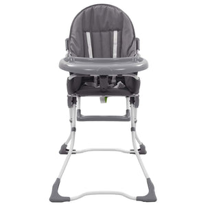 vidaXL Baby Highchair Grey and White