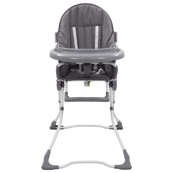 vidaXL Baby Highchair Grey and White