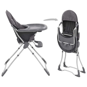 vidaXL Baby Highchair Grey and White