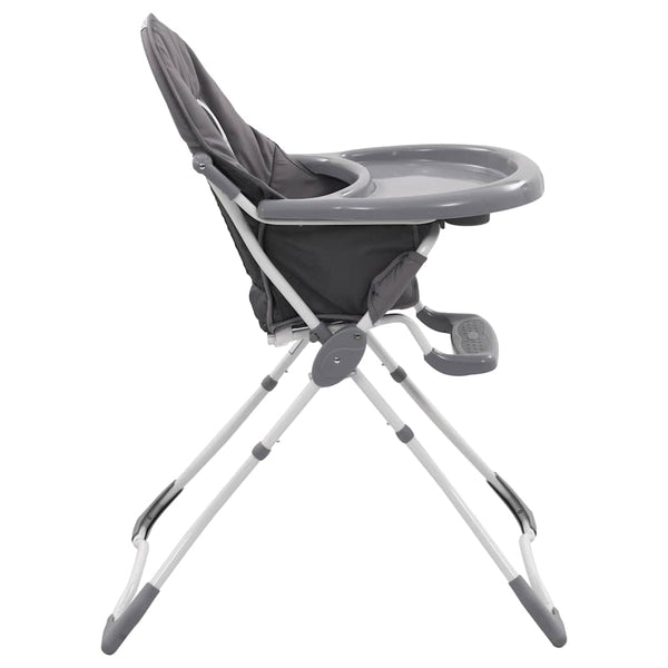 vidaXL Baby Highchair Grey and White