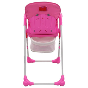 vidaXL Baby High Chair Pink and Grey
