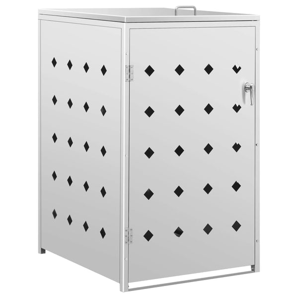 vidaXL Wheelie Bin Shed for 1 Bin 240 L Stainless Steel