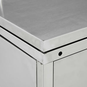 vidaXL Wheelie Bin Shed for 1 Bin 240 L Stainless Steel
