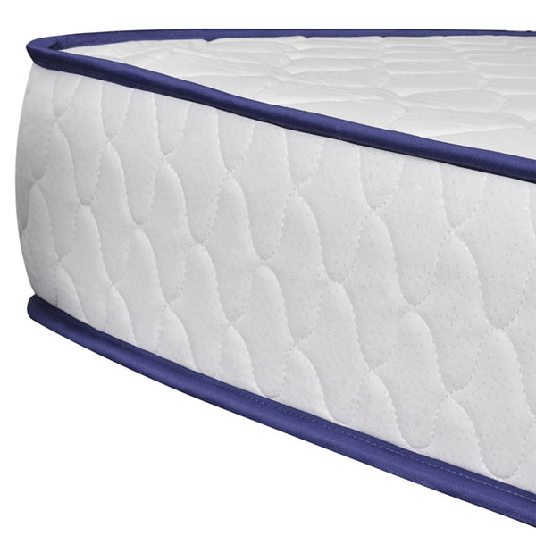 vidaXL Bed with Memory Foam Mattress White Faux Leather 90x200 cm