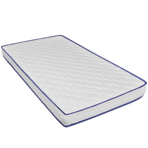vidaXL Bed with Memory Foam Mattress White Faux Leather 90x200 cm