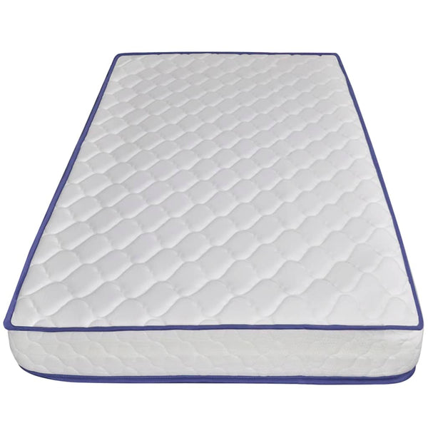 vidaXL Bed with Memory Foam Mattress White Faux Leather 90x200 cm