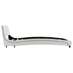 vidaXL Bed with Mattress White Faux Leather 90 x 200 cm