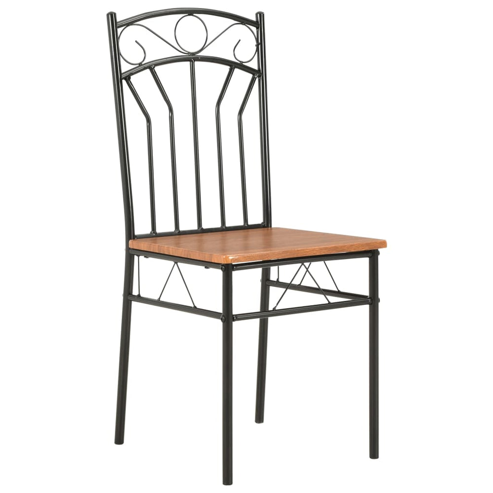 vidaXL Dining Chairs 2 pcs. Brown MDF