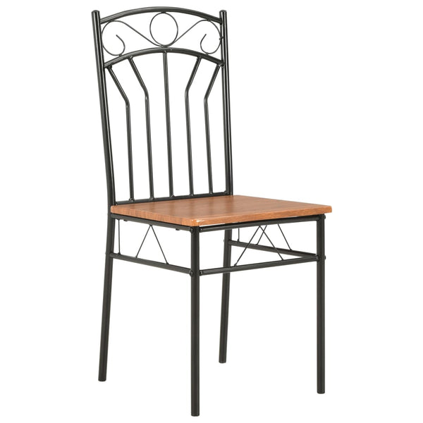 vidaXL Dining Chairs 2 pcs. Brown MDF