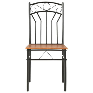 vidaXL Dining Chairs 2 pcs. Brown MDF